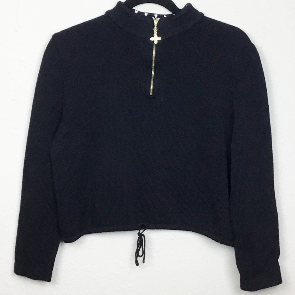 St. John Sport Wool Sweater Black Size Medium